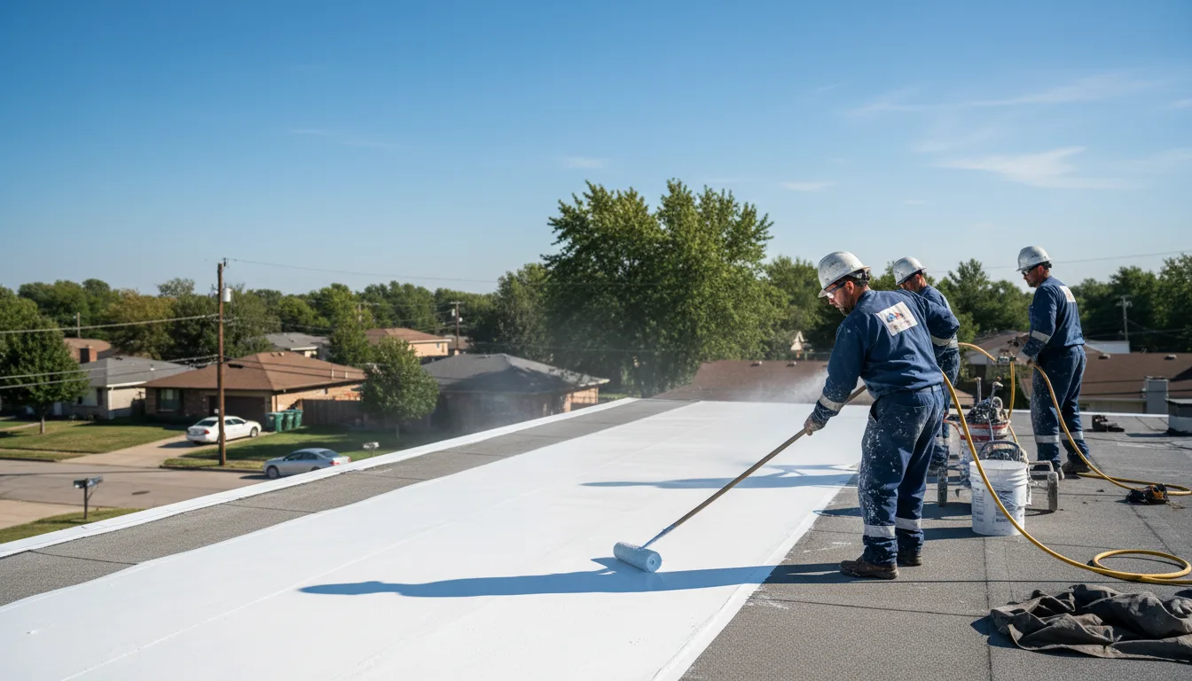 Commercial roof coating in Elmore City, OK near me